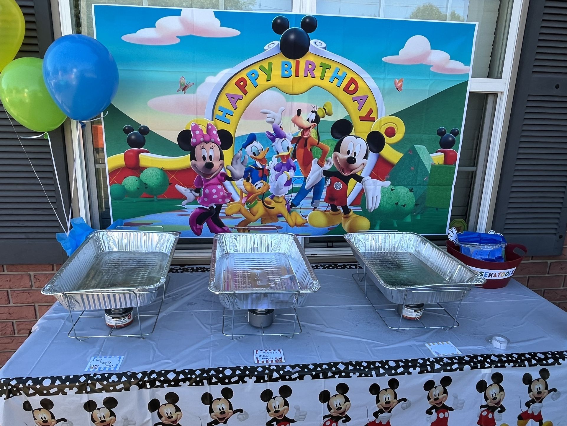 Mickey Mouse Clubhouse Birthday Backdrop
