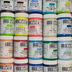  GOLDEN SO-FLAT MATTE ACRYLIC PAINT JARS 