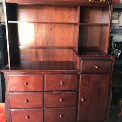 Baby Changing Cherry Cabinet Dresser