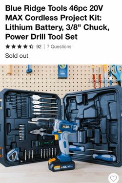 Cordless Power Drill -Blue Ridge