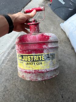 Justrite Safety Can 2 Gallon Metal Gas Can