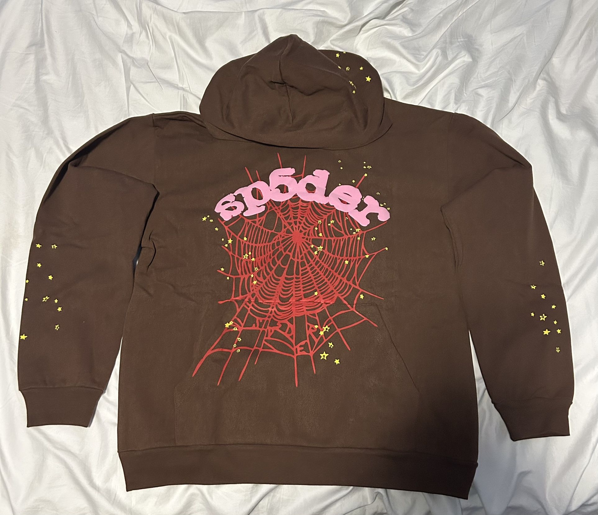 Brown Sp5der Hoodie