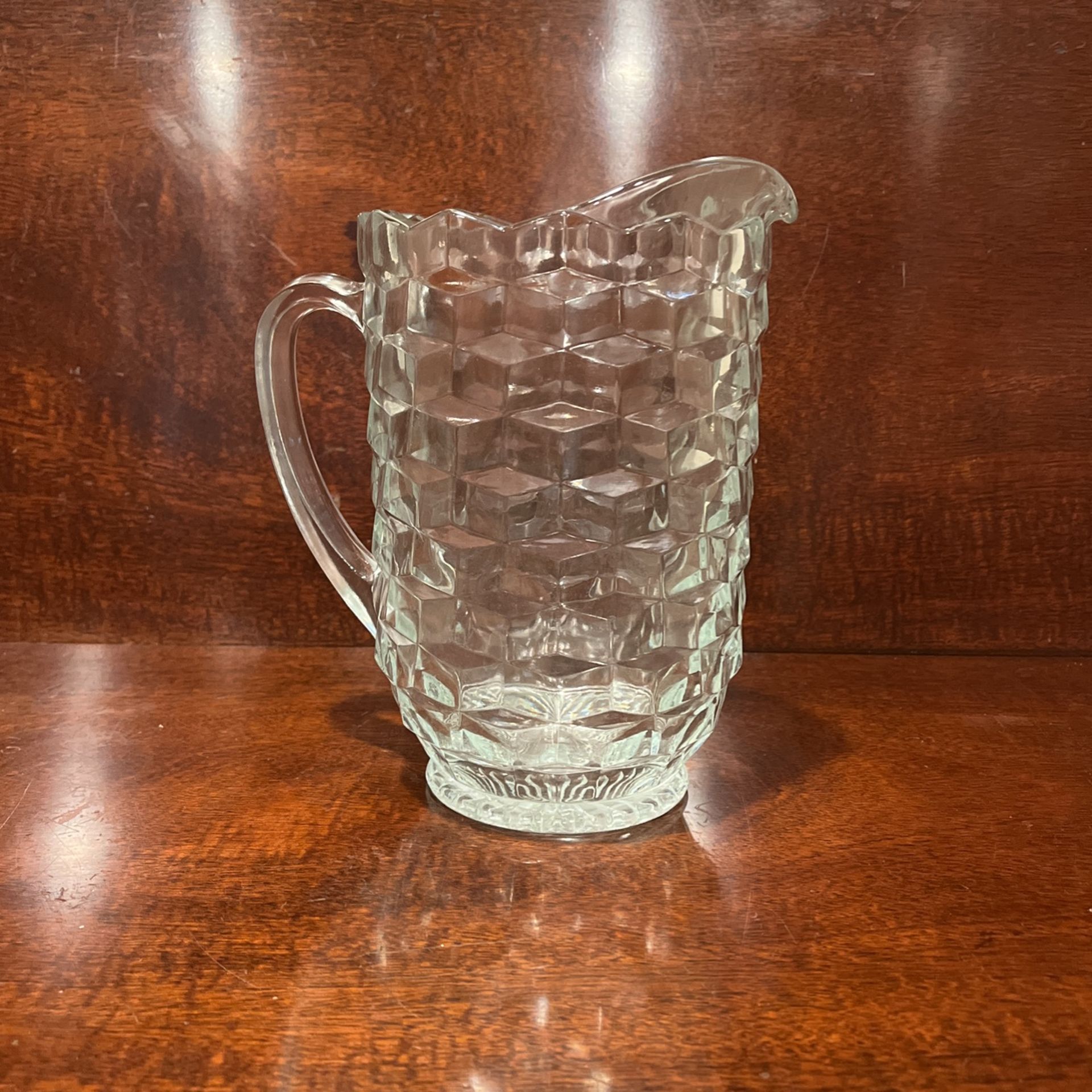 Vintage 1970’s Fostoria Glass Pitcher