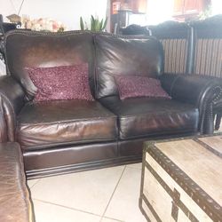 Leather Sofa Med Sz 