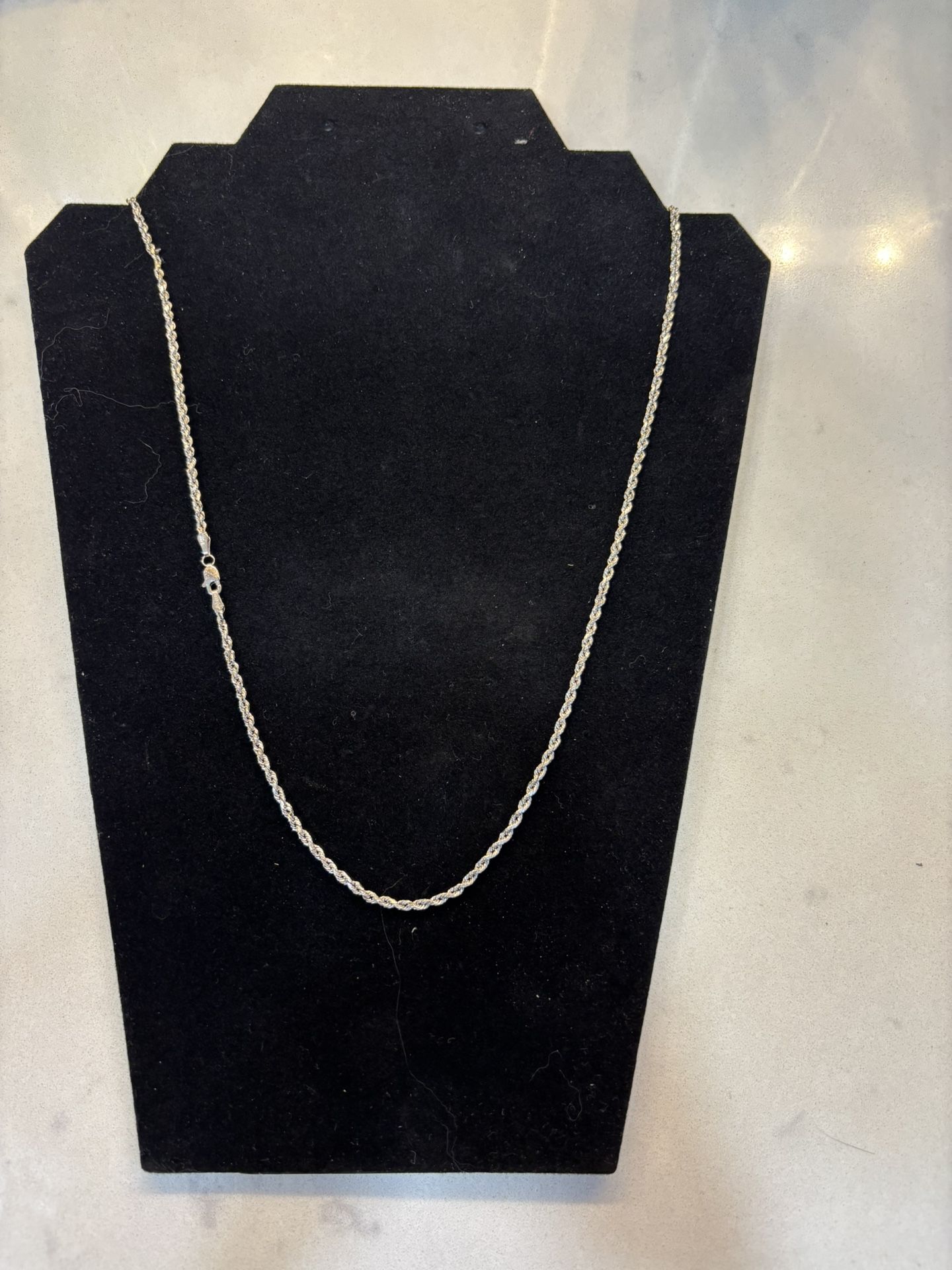 Broken 14k White Gold Chain