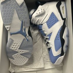Jordan 6 UNC White Size 11 New