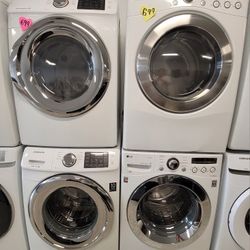 Front Load Washer And Electric Dryer Set Used In Good Condition With 90days Warranty From $699 Up To $775 