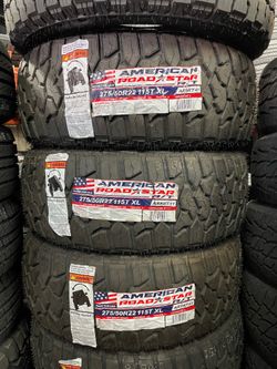 275/50/22 American road star rt 4 new tires installed and balanced ✅