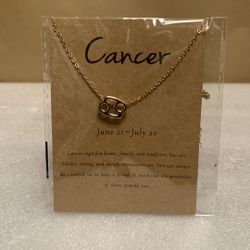 Cancer Zodiac Sign Choker Style Horoscope Necklace 