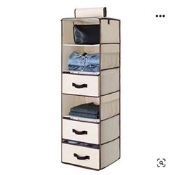 6-Shelf Hanging Closet Organizer, Hanging Shelves for Closet