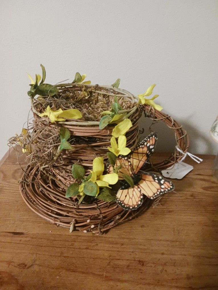 Beautiful Decorative Tea Cup Artificial Plant