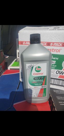 Motor Oil 0w20 Castrol full synthetic high mileage case 6QT