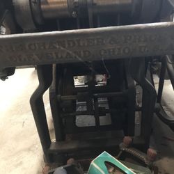 Printing press, Cabinet With Many Tray’s Of Letters  Chandler and Price