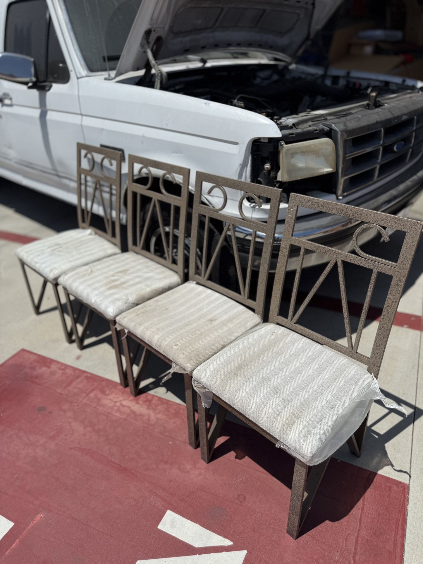 4 Metal Chairs