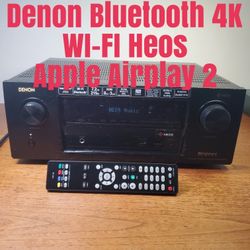 Denon AVR-X3400H 7.2‑Channel 4K Receiver  Bluetooth WIFI Apple Air Play 2  Heos with Remote