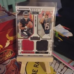 Michael Penix Jr Rome Odunze 2024 Panini Contenders Rookie Ticket Dual Patch RC