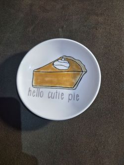 Hello Cutie Pie Small Ceramic Dish