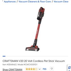 Craftsman 20v Cordless Vacuum