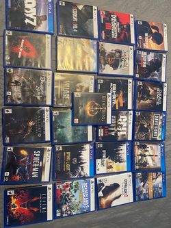 Disc Ps5 with 25 games and one dual sense controller