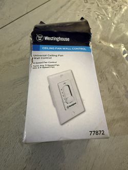 New Westinghouse (contact info removed) Ceiling Fan Wall Control, White