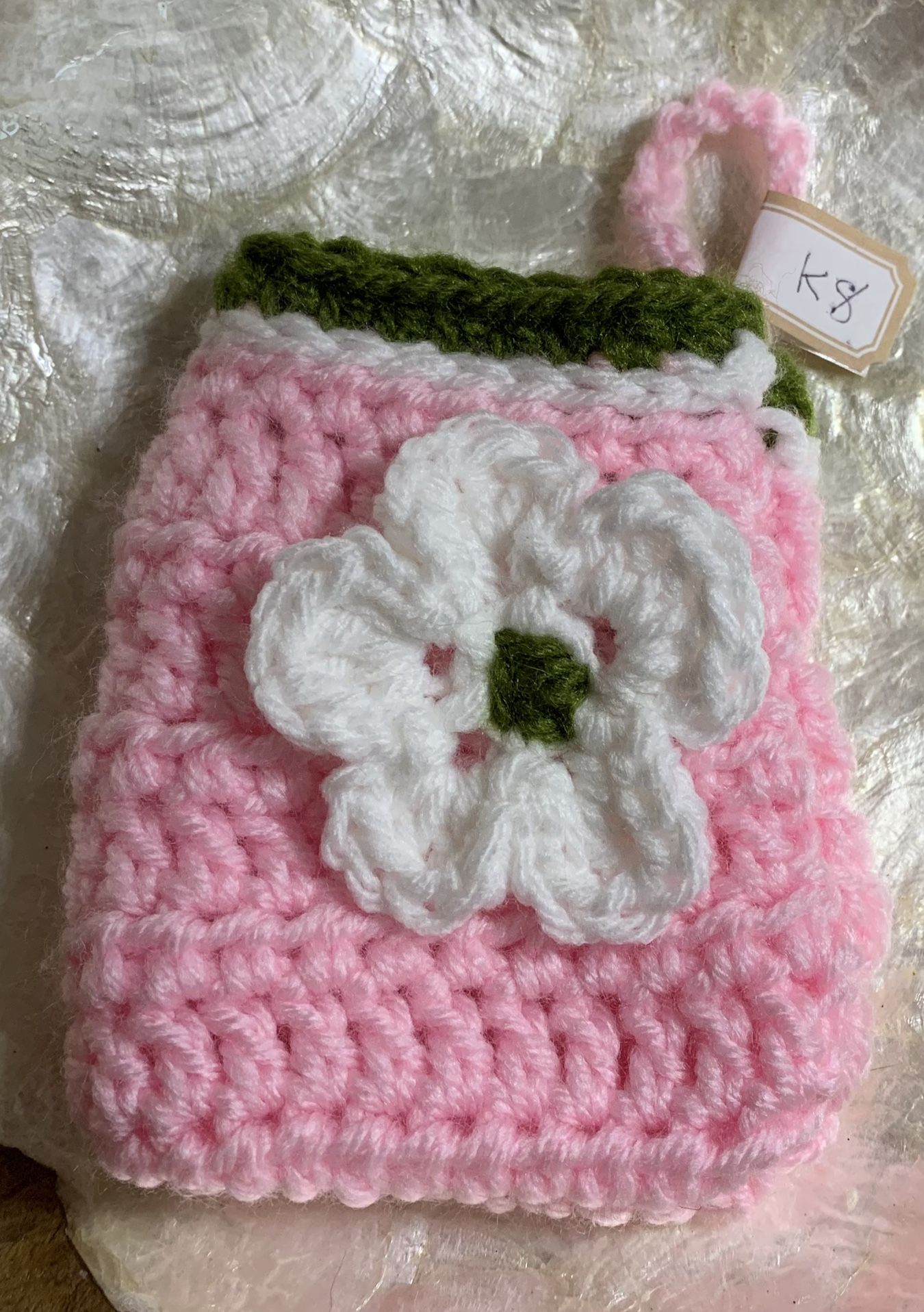 Hand crocheted shower mitt or soap saver for kids!