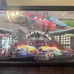 Large Framed Disney•Pixar Cars Wall Art – Lightning McQueen – Used
