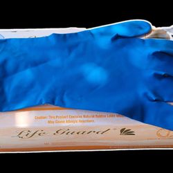 Heavy-duty 14 Mil Blue Latex Exam Gloves / Box Of 50