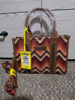 New Wrangler Chevron print purse