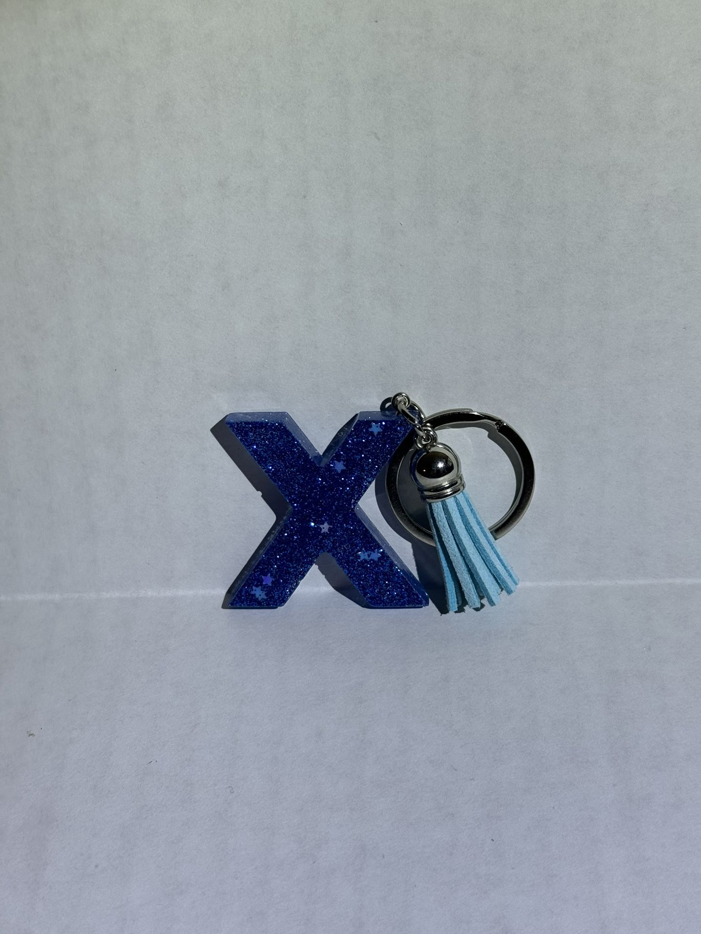 homemade glitter resin keychain