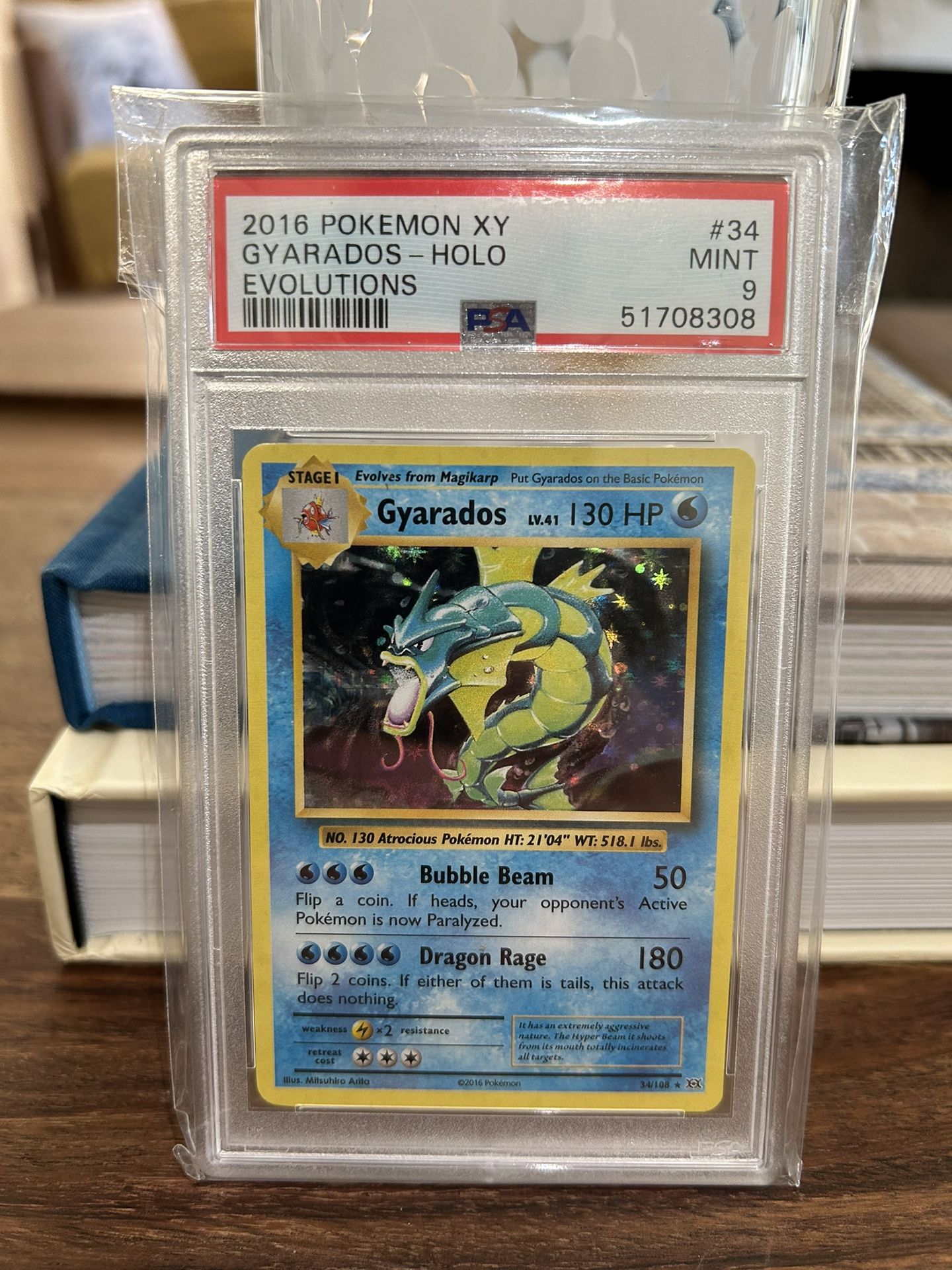 2016 Pokemon XY Evolutions Gyarados Holo #34 PSA 9