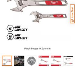 6 in. and 10 in. 2-Piece Adjustable Wrench Set by Milwaukee