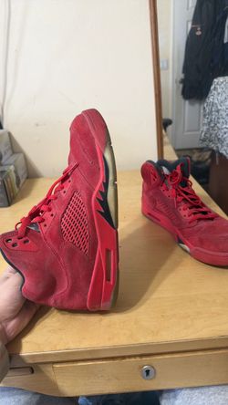 Air Jordan retro 5 red suede size 11.5