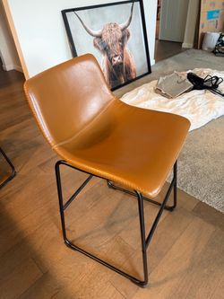 Brown bar stools 1 1/2 by 2