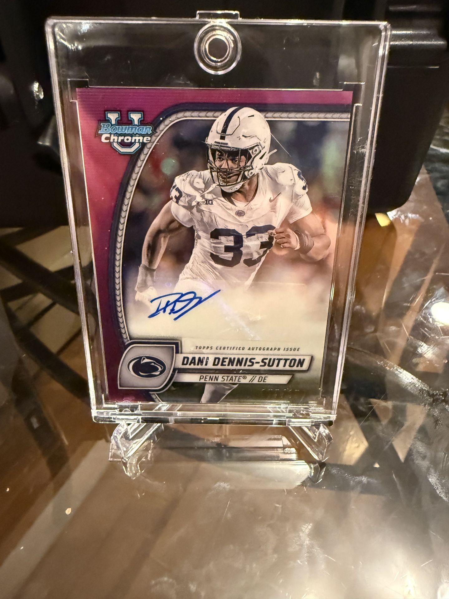 2024 Bowman University Chrome Dani Dennis-Sutton Fuchsia Refractor /150