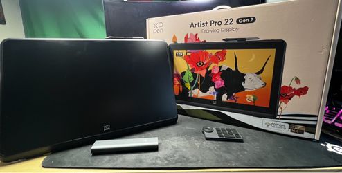 XP-Pen Artist Pro 22 (Gen 2) 2.5K QHD Drawing Tablet X3 Pro Stylus