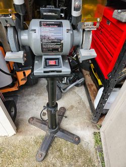 Bench grinder with stand