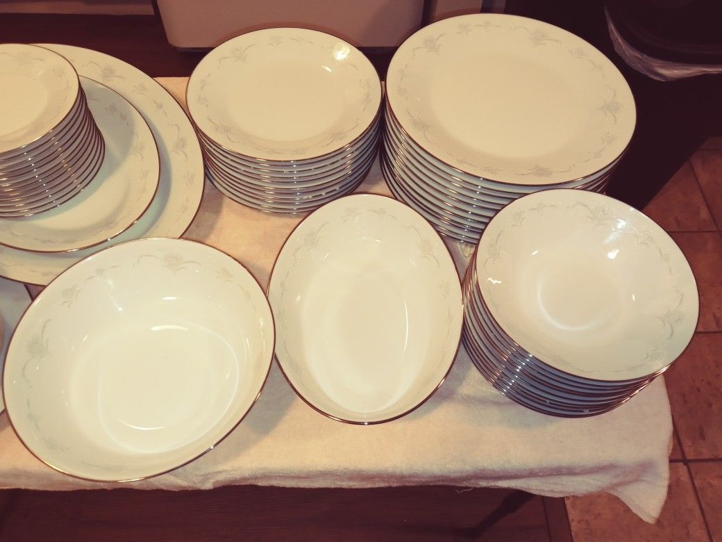 Noritake Fine China with Silver Trim