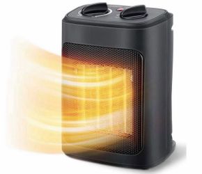 Small Electric Space Heater Ceramic Space Heater,Portable Heater Fan for Office with Adjustable Thermostat and Overheat Protection ETL Listed for Kitc
