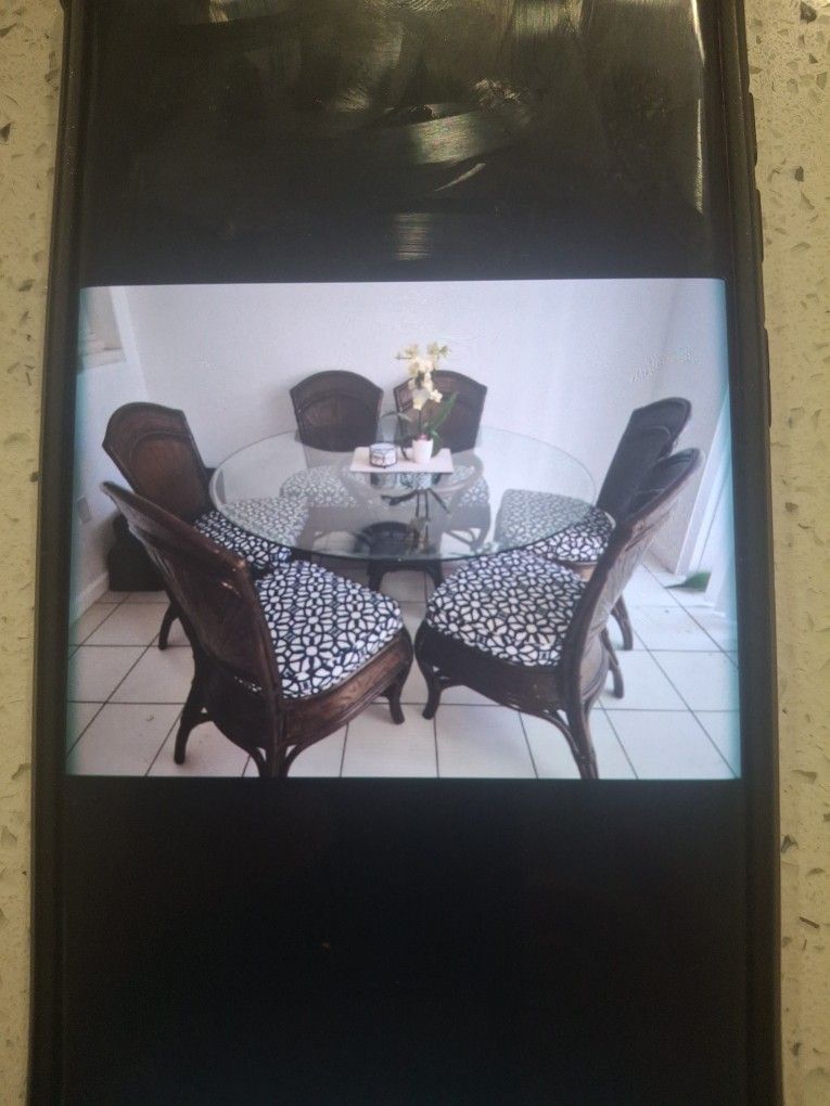Juego Comedorjuego De Comedor De Madera Con 6 Sillas