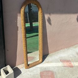 Vintage Wicker Mirror 