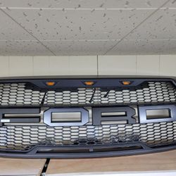 2015-2017 FORD F150 Grill Raptor style Front Bumper Grille Matte Black F-150
