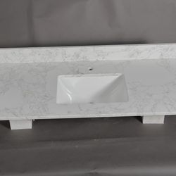 New 48" Quartz Single Vanity Top with Sink For Bathroom