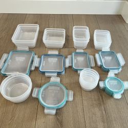 30 Piece Set- Snapware Leakproof Tupperware Food Storage Containers w/ 4 Locking Tabs