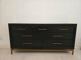 West Elm 7 drawer dresser with matching night stand