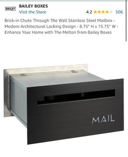 Mailbox- Brick-in Chute Through The Wall Stainless Steel