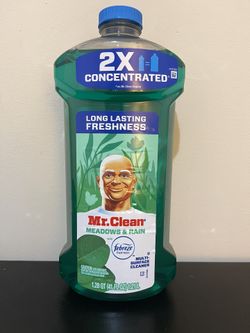 Mr. Clean 2X Concentrated Multi Surface, All Purpose Cleaner, Febreze Meadows & Rain Scent, 41 fl oz