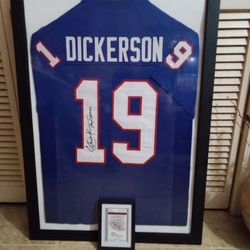 Eric Dickerson Signed Frame Jersey With JSA Certificate Of Authenticity
