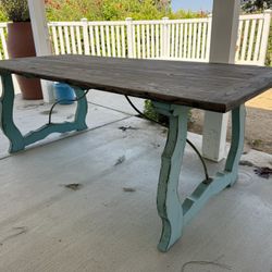 Vintage Rustic Wood Dining Table | Farmhouse Style