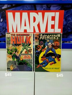 4 Marvel Vintage comic books LOT 45 ea Hulk, Thor, Captain America Journey into mystery Avengers