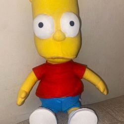 Geniune Universal Studios Bart Simpson 16” plush stuffed 